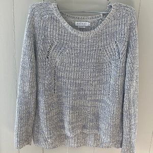 Velvet by Graham & Spence blue cream cotton nautical sweater. Size M.